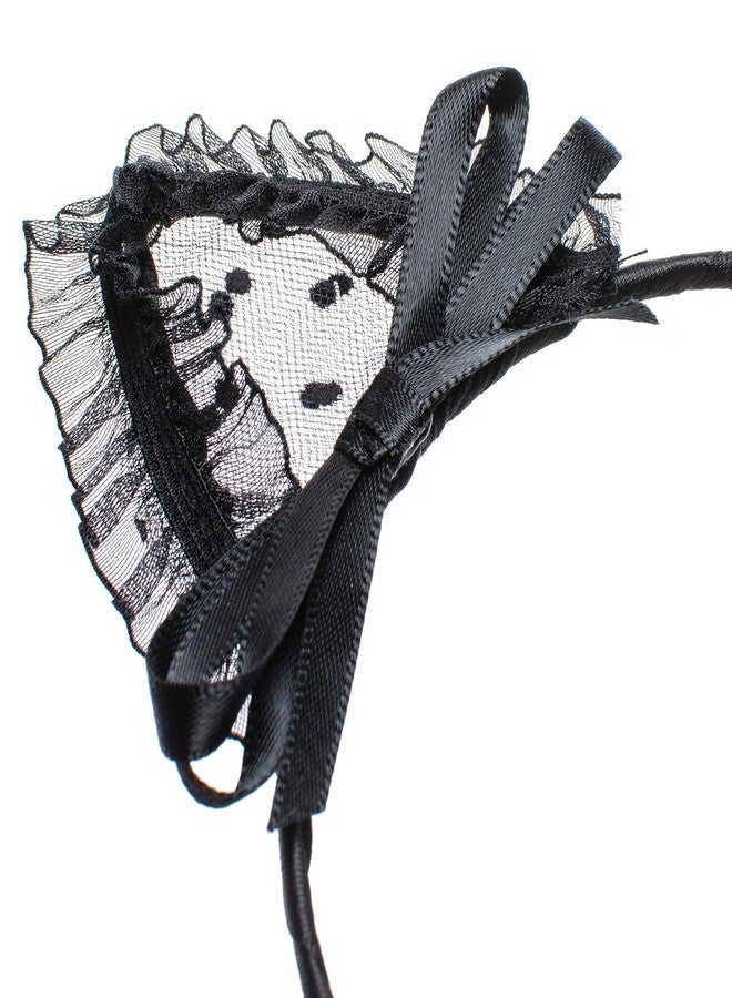 Elibelle Sweet Lace Cat Ears Masquerade Party Cosplay Fashion Headband for Women Girls(black) - Image 5